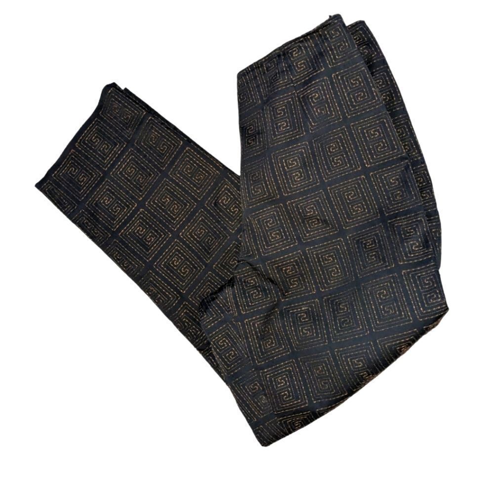 ‎Talbot's black embroidered geometric print pants size 10